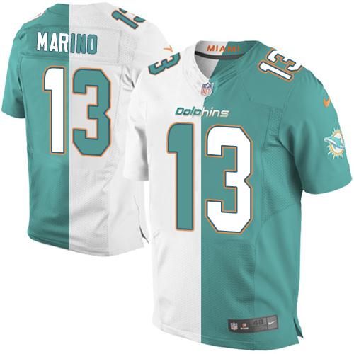 Jerseys Factory Cheap Nike Dolphins #13 Dan Marino Aqua Green/Wh