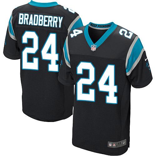 Jerseys Factory Cheap Nike Panthers #24 James Bradberry Black Te