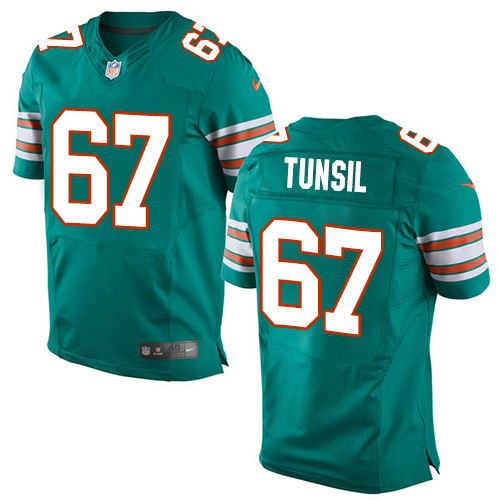 Jerseys Factory Cheap Nike Dolphins #67 Laremy Tunsil Aqua Green
