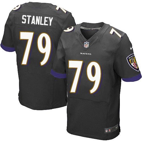 Jerseys Factory Cheap Nike Ravens #79 Ronnie Stanley Black Alter