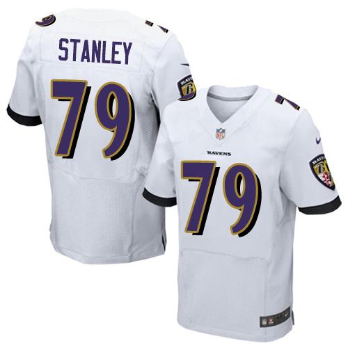 Jerseys Factory Cheap Nike Ravens #79 Ronnie Stanley White Men's