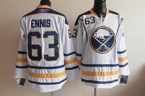 Jerseys Factory Cheap Sabres #63 Tyler Ennis White Road Embroide