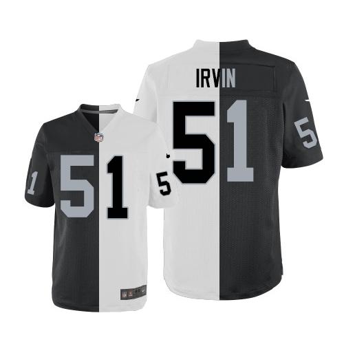 Jerseys Factory Cheap Nike Raiders #51 Bruce Irvin White/Black M