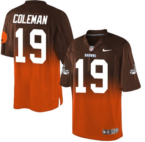 Jerseys Factory Cheap Nike Browns #19 Corey Coleman Brown/Orange