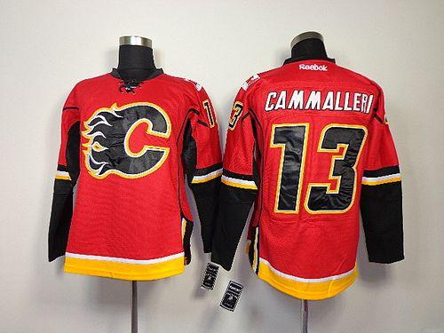 Jerseys Factory Cheap Flames #13 Mike Cammalleri Red Home Embroi