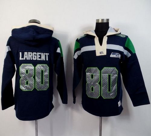 Jerseys Factory Cheap Seattle Seahawks #80 Steve Largent Navy Bl
