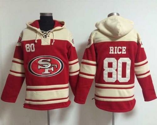 Jerseys Factory Cheap Nike 49ers #80 Jerry Rice Red Sawyer Hoode