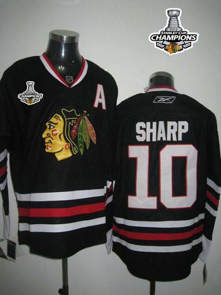 Jerseys Factory Cheap Blackhawks #10 Patrick Sharp Embroidered B