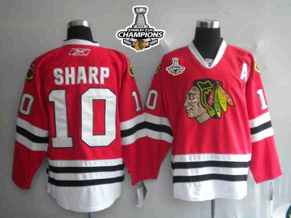 Jerseys Factory Cheap Blackhawks #10 Patrick Sharp Embroidered R