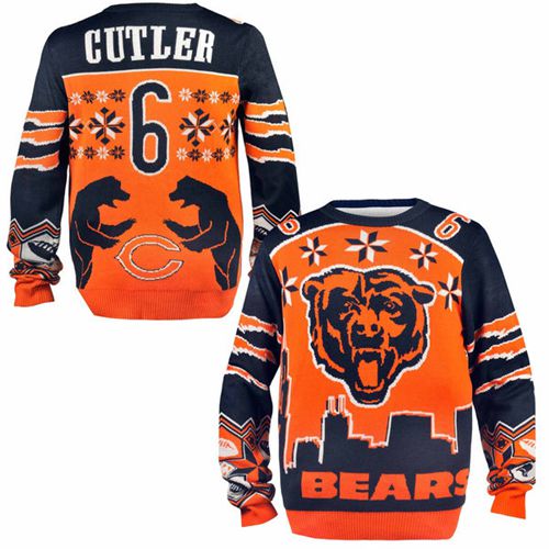 Jerseys Factory Cheap Nike Bears #6 Jay Cutler Orange/Navy Blue