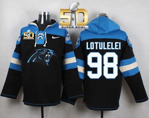 Jerseys Factory Cheap Nike Panthers #98 Star Lotulelei Black Sup