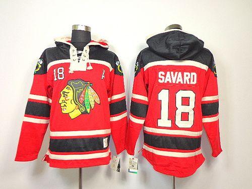 Jerseys Factory Cheap Blackhawks #18 Denis Savard Red Sawyer Hoo