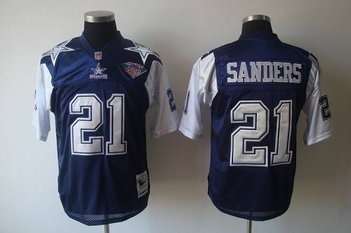 Jerseys Factory Cheap Mitchell & Ness Cowboys #21 Deion Sanders
