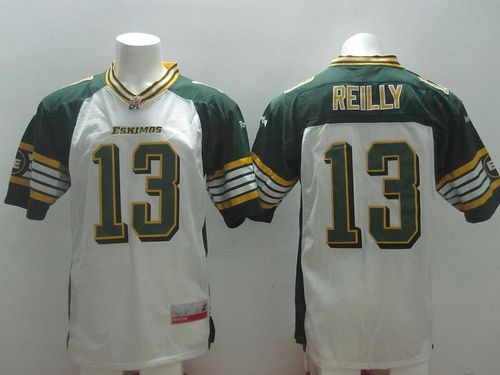Jerseys Factory Cheap Eskimos #13 Mike Reilly White Stitched CFL