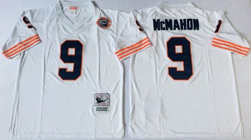 Jerseys Factory Cheap Mitchell&Ness Bears #9 Jim McMahon White B