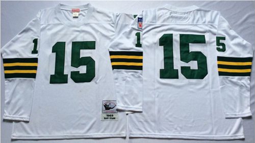 Jerseys Factory Cheap Mitchell And Ness 1969 Packers #15 Bart St