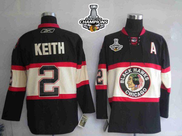 Jerseys Factory Cheap Blackhawks #2 Duncan Keith Embroidered Bla
