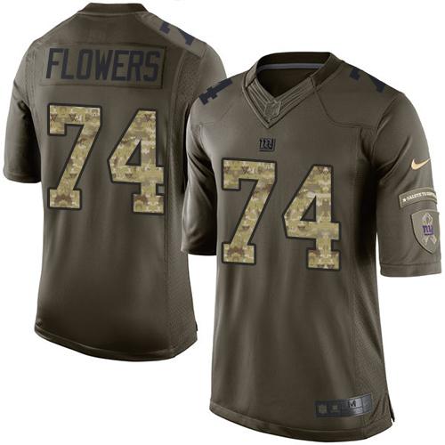 Jerseys Factory Cheap Nike Giants #74 Ereck Flowers Green Men's