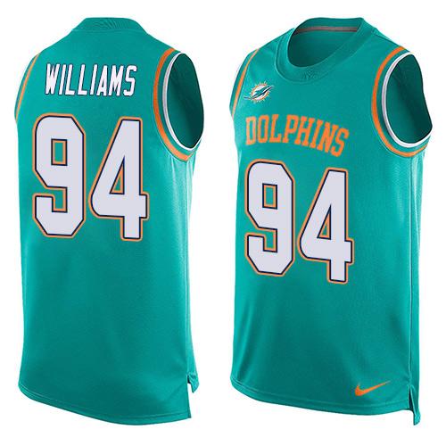 Jerseys Factory Cheap Nike Dolphins #94 Mario Williams Aqua Gree