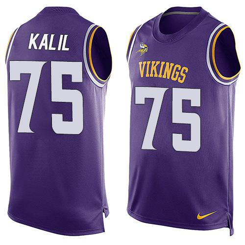 Jerseys Factory Cheap Nike Vikings #75 Matt Kalil Purple Team Co