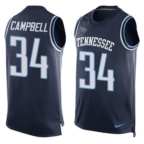 Jerseys Factory Cheap Nike Titans #34 Earl Campbell Navy Blue Al