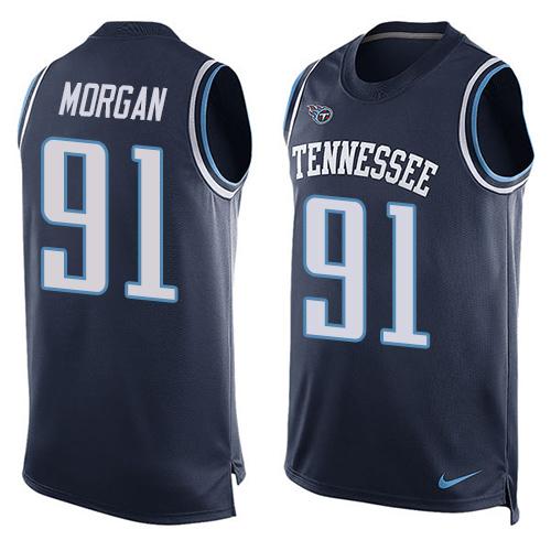 Jerseys Factory Cheap Nike Titans #91 Derrick Morgan Navy Blue A