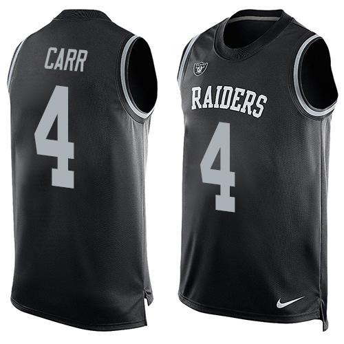 Jerseys Factory Cheap Nike Raiders #4 Derek Carr Black Team Colo