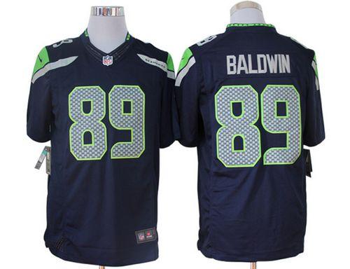 Jerseys Factory Cheap Nike Seahawks #89 Doug Baldwin Steel Blue