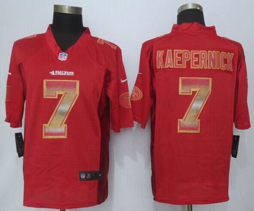 Jerseys Factory Cheap Nike 49ers #7 Colin Kaepernick Red Team Co