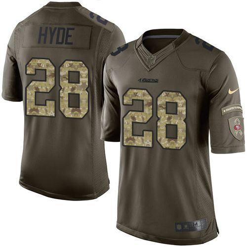 Jerseys Factory Cheap Nike 49ers #28 Carlos Hyde Green Men's Sti