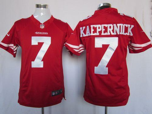 Jerseys Factory Cheap Nike 49ers #7 Colin Kaepernick Red Team Co