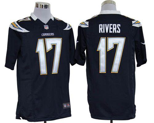Jerseys Factory Cheap Nike Chargers #17 Philip Rivers Navy Blue