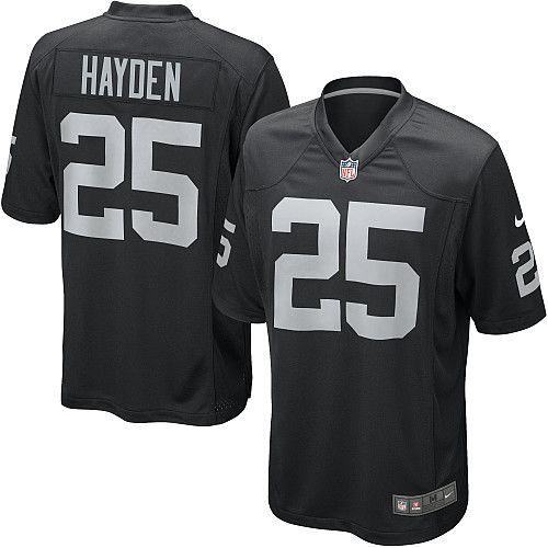 Jerseys Factory Cheap Nike Raiders #25 D.J. Hayden Black Team Co