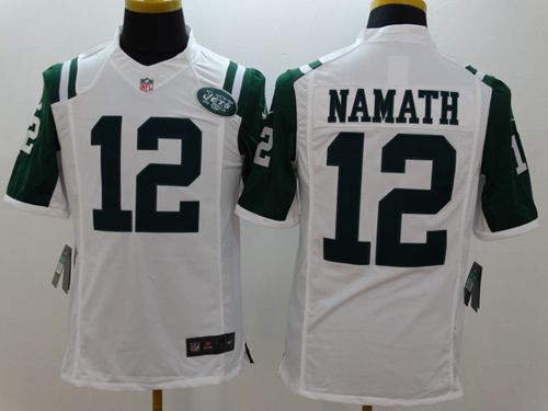 Jerseys Factory Cheap Nike Jets #12 Joe Namath White Men's Stitc