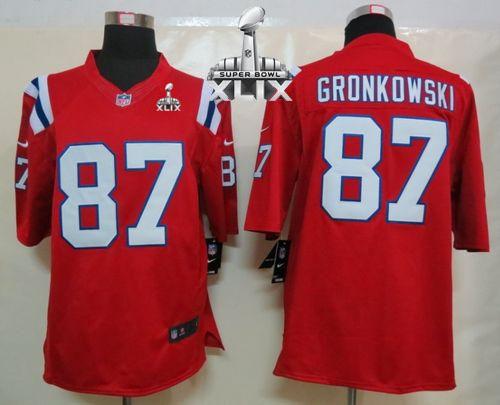 Jerseys Factory Cheap Nike Patriots #87 Rob Gronkowski Red Alter
