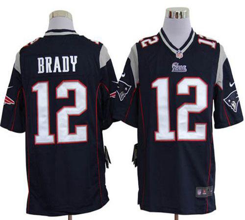 Jerseys Factory Cheap Nike Patriots #12 Tom Brady Navy Blue Team