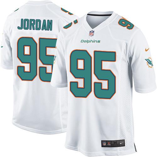 Jerseys Factory Cheap Nike Dolphins #95 Dion Jordan White Men's