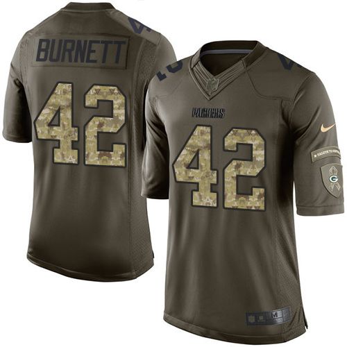 Jerseys Factory Cheap Nike Packers #42 Morgan Burnett Green Men'