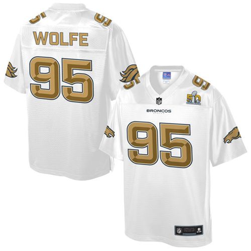 Jerseys Factory Cheap Nike Broncos #95 Derek Wolfe White Men's N