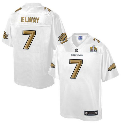 Jerseys Factory Cheap Nike Broncos #7 John Elway White Men's NFL
