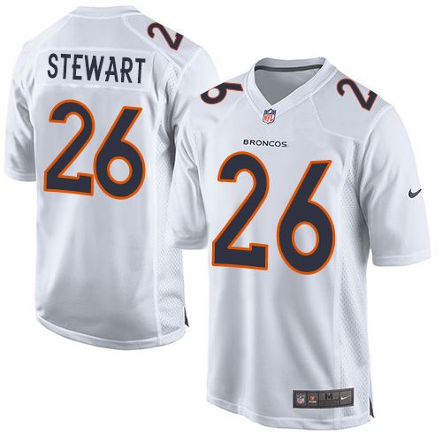 Jerseys Factory Cheap Nike Broncos #26 Darian Stewart White Men'
