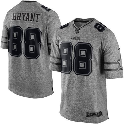 Jerseys Factory Cheap Nike Cowboys #88 Dez Bryant Gray Men's Sti