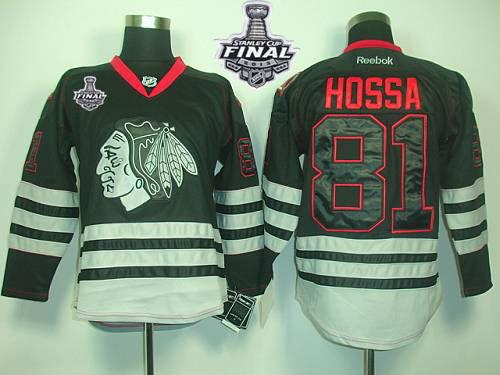 Jerseys Factory Cheap Blackhawks #81 Marian Hossa Black Ice With