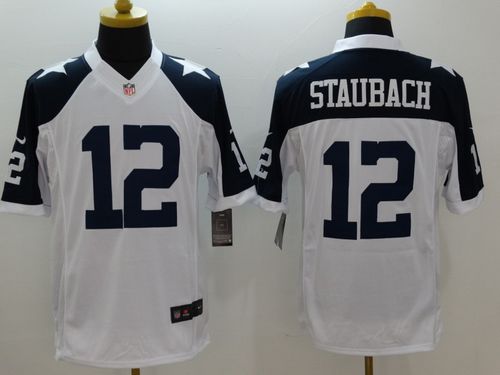Jerseys Factory Cheap Nike Cowboys #12 Roger Staubach White Than