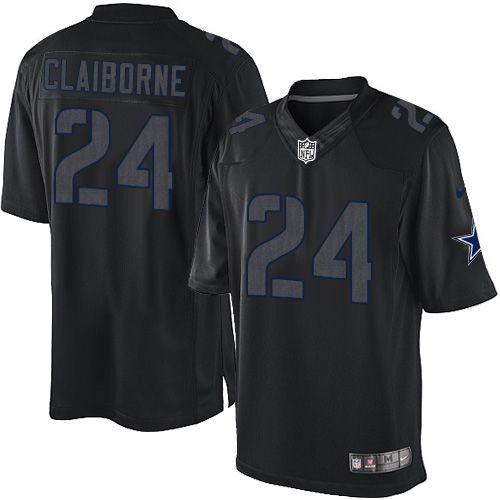 Jerseys Factory Cheap Nike Cowboys #24 Morris Claiborne Black Me