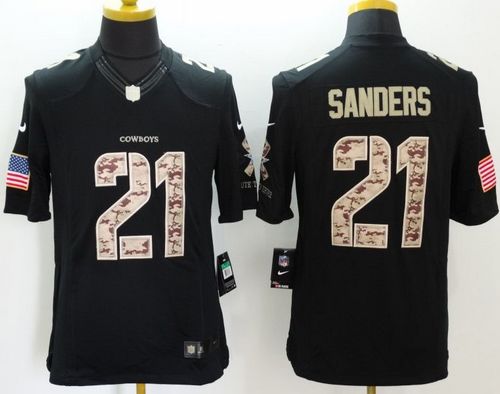 Jerseys Factory Cheap Nike Cowboys #21 Deion Sanders Black Men's