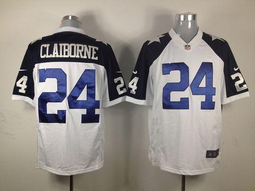 Jerseys Factory Cheap Nike Cowboys #24 Morris Claiborne White Th