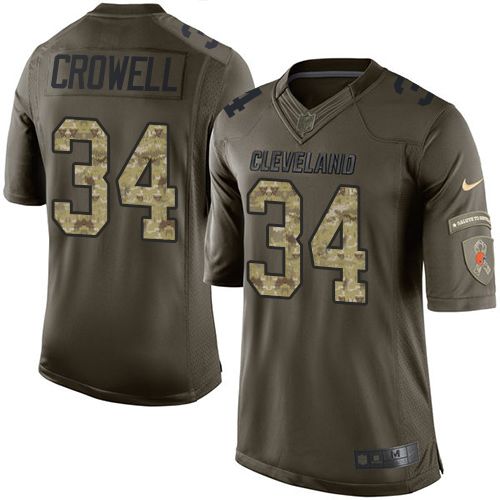 Jerseys Factory Cheap Nike Browns #34 Isaiah Crowell Green Men's