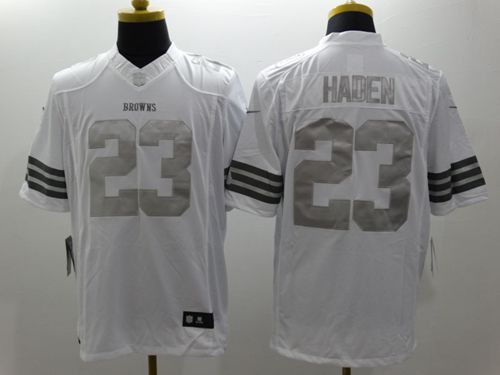 Jerseys Factory Cheap Nike Browns #23 Joe Haden White Men's Stit