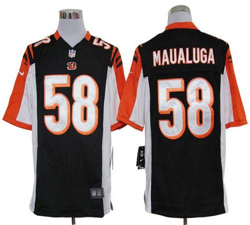 Jerseys Factory Cheap Nike Bengals #58 Rey Maualuga Black Team C
